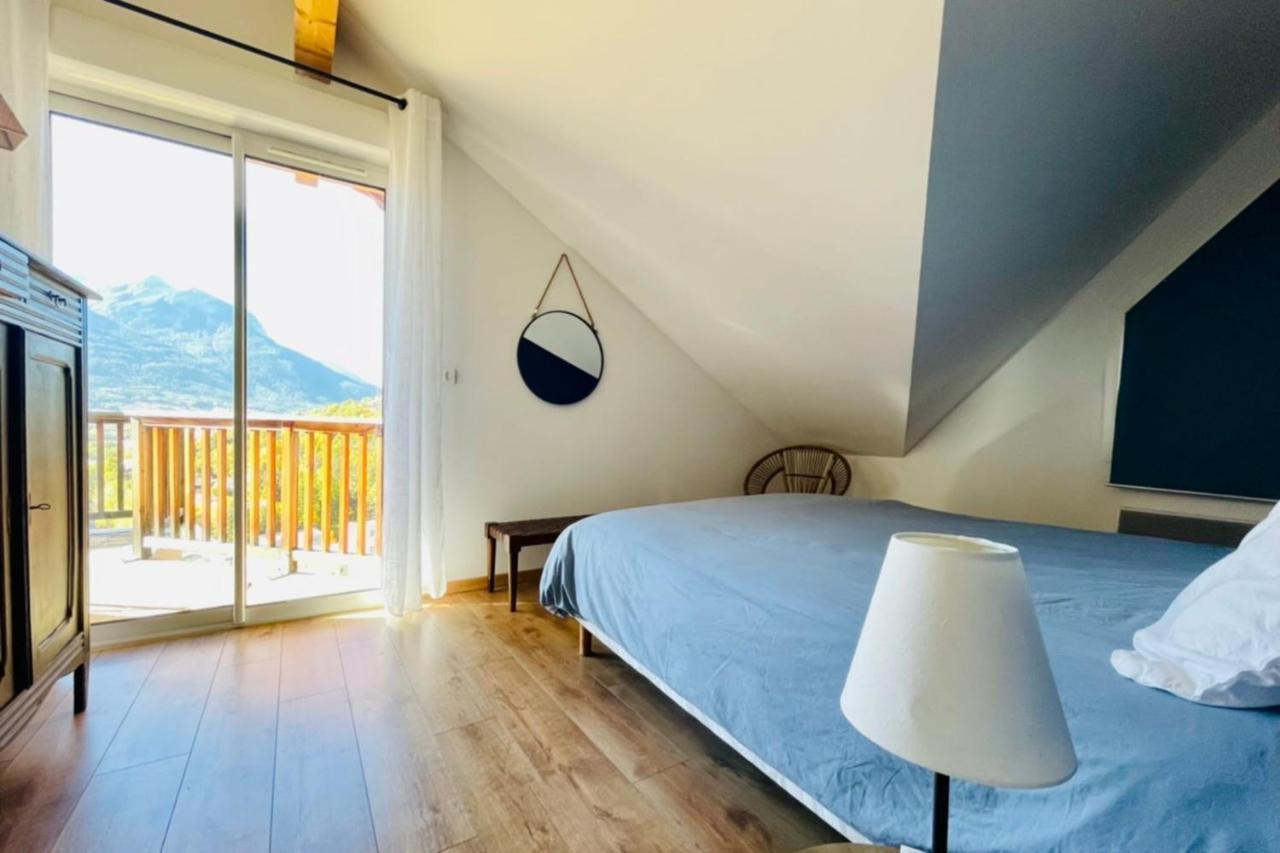 Large Chalet With Terrace And View In Briancon公寓 外观 照片