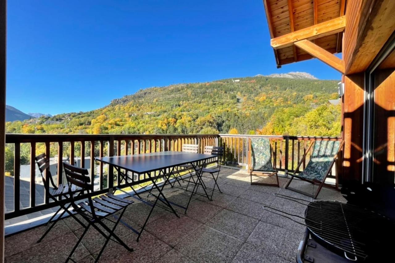 Large Chalet With Terrace And View In Briancon公寓 外观 照片